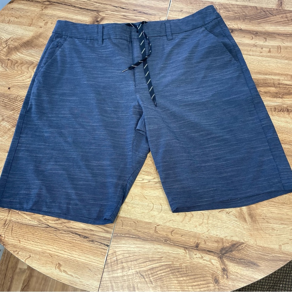 Men's Blue Shorts with Drawstring - Picture 2 of 6
